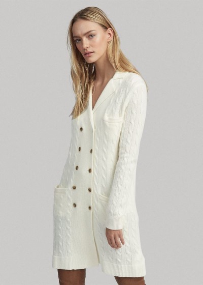 Cárdigan Polo Ralph Lauren Mujer Creme - Cable-Knit Cashmere - DYKRB9568